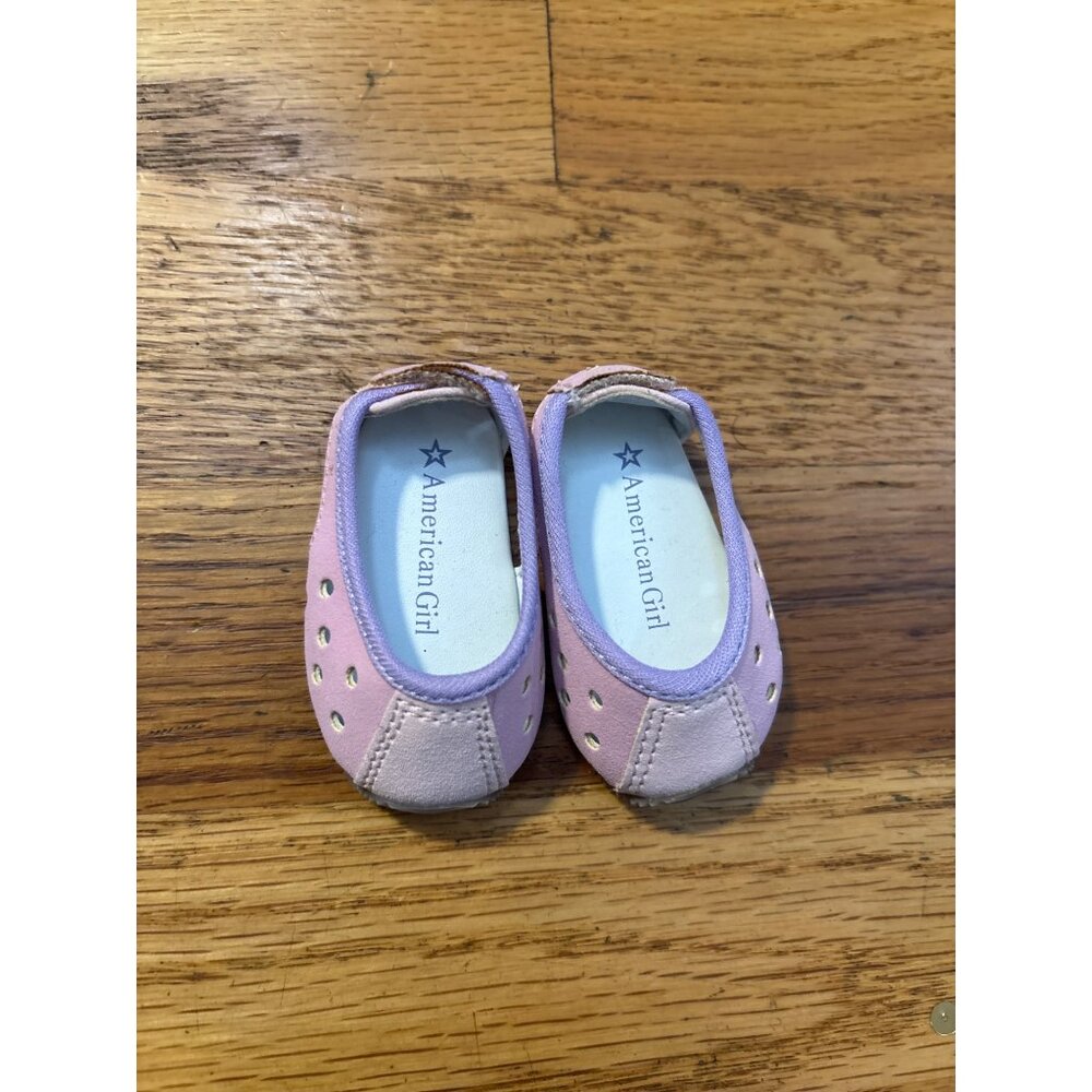 American Girl Doll Pink Ballet Flats Shoes With Perforated Details
